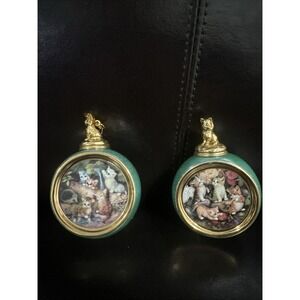 Bradford Editions Kitten Expeditions Ornaments Heirloom Porcelain - Lot of 2